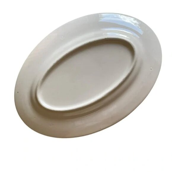 VTG Taylor Smith Taylor Pink Roses, BlueGray Leaves, Bowl w/Lid, Snack Tray 8.5” - Picture 8 of 15